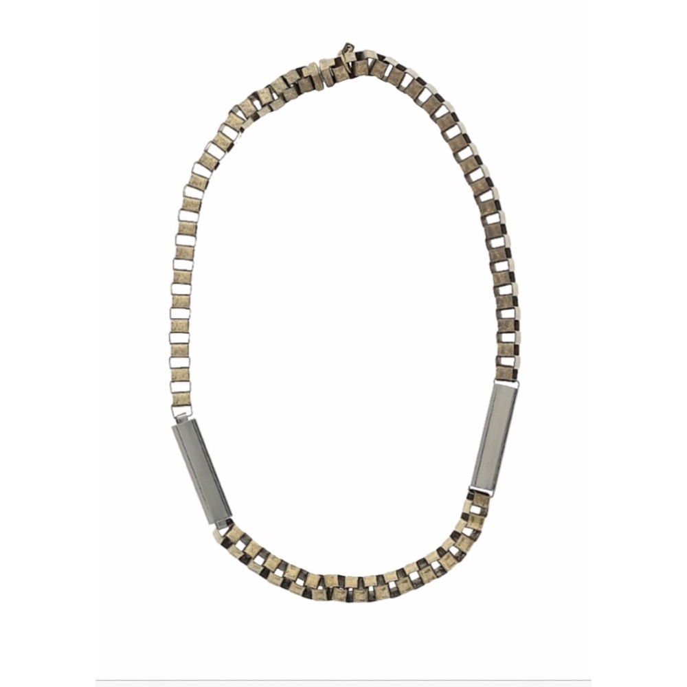 Jewelmint Vanguard Hematite/Burnished Gold Chunky Chain Necklace Magnetic Clasp